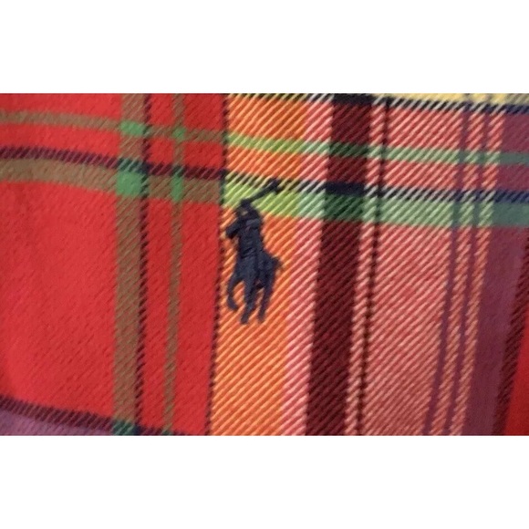 Ralph Lauren Shirt Men’s Red Plaid Large Classic Fit Button Down Long Sleeve - Picture 4 of 8